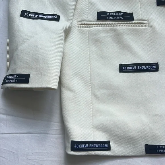 40 Crew White Lead Blazer Jacket - Picture 14 of 15